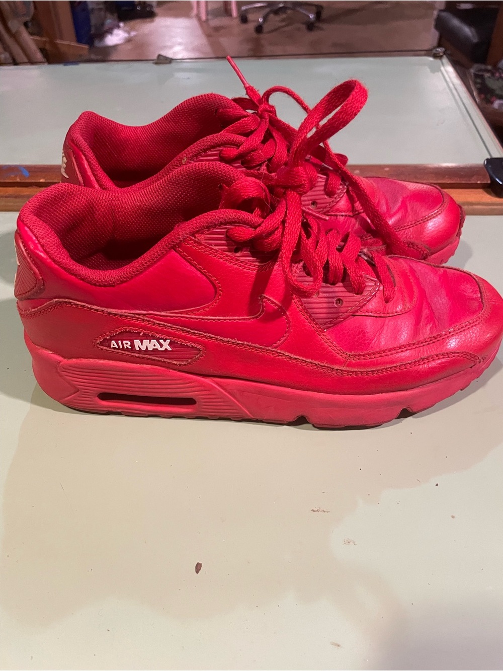 Nike Kids Red Air Max Athletic Sneakers